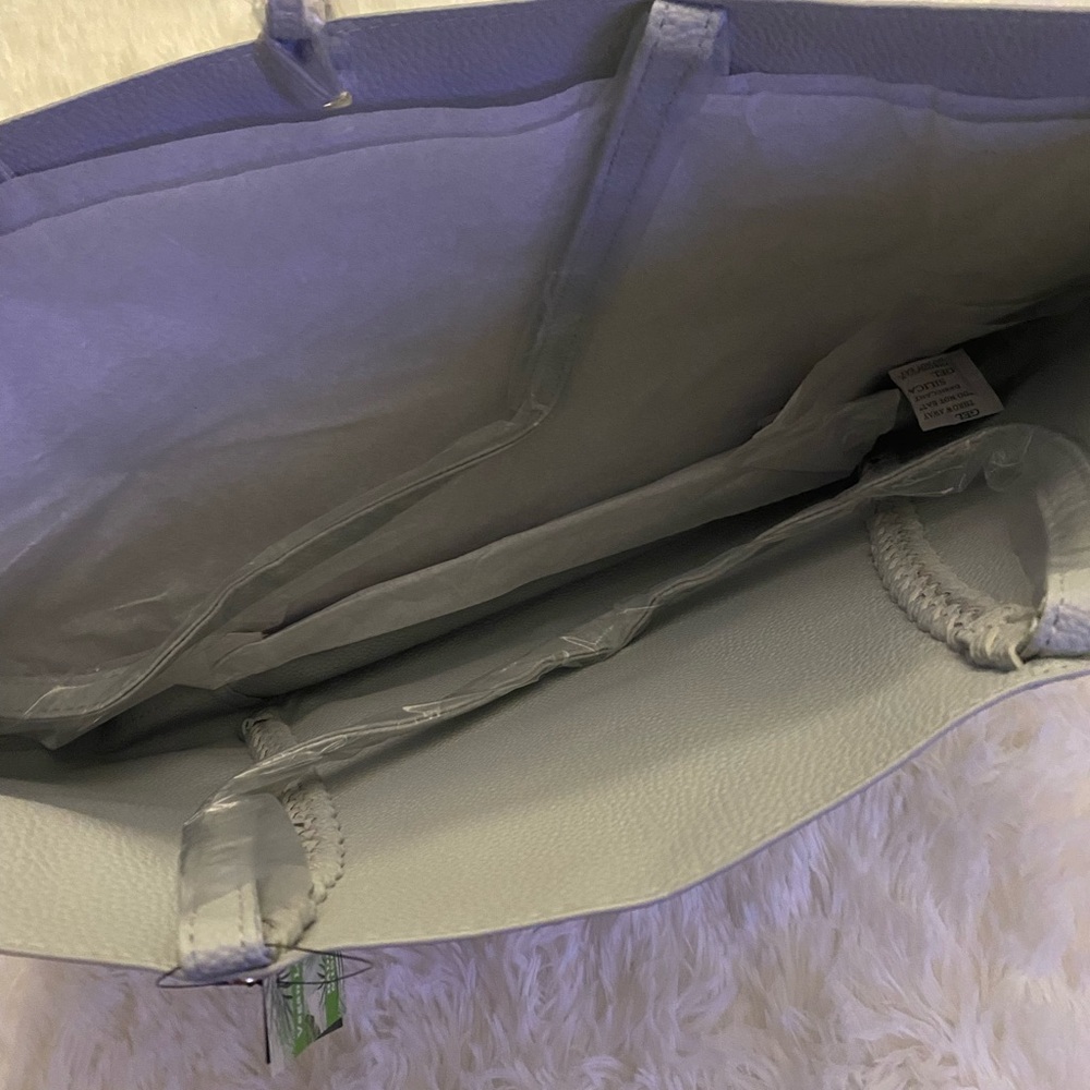 Badgley Mischka Gray Tote with Gold Accents - Picture 5 of 7